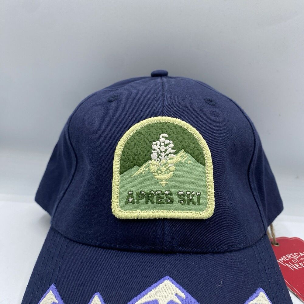 Free People FP Movement Apres Ski Hat OSFA Baseball Cap Navy GorpCore Boho NWT - Picture 3 of 9